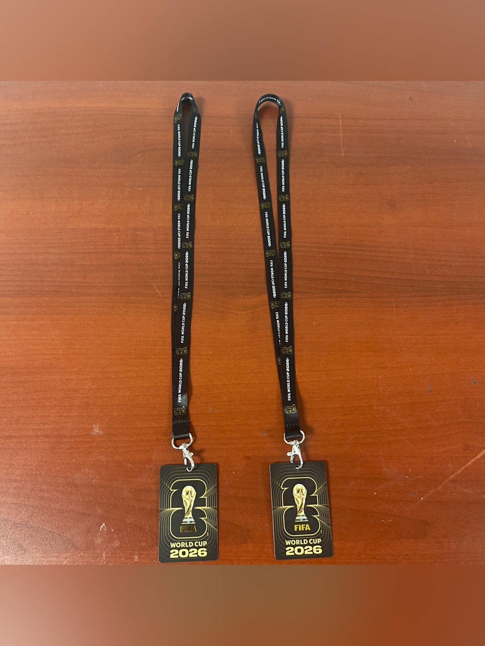 NWT  Official FIFA World Cup 2026 Fan ID Lanyard & Commemorative Badges - 2 Pack